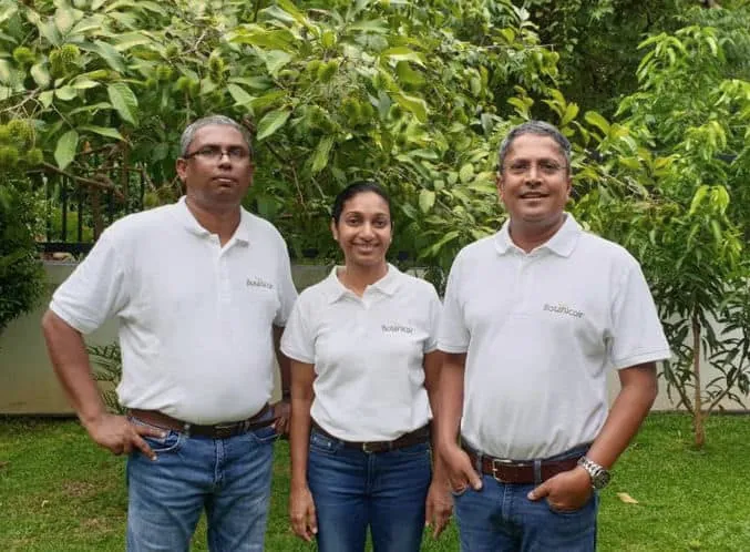 Botanicoir founders Kalum, Samantha and Chaminda Balasuriya