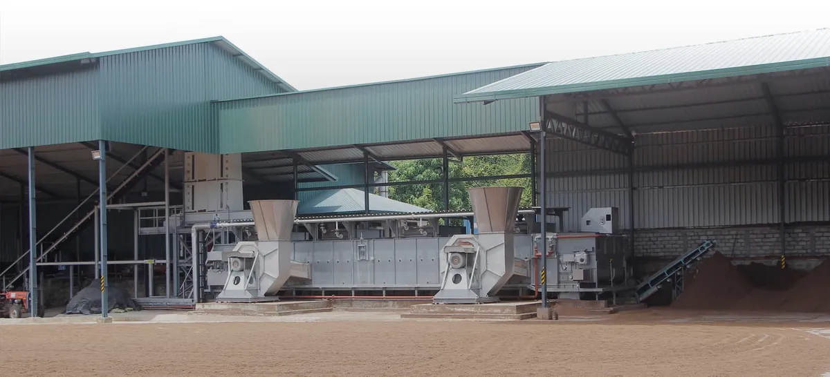 Botanicoir’s mechanical coir dryer in Sri Lanka