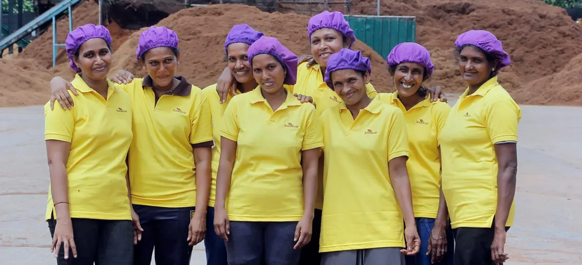 Members of the Botanicoir production team in Sri Lanka